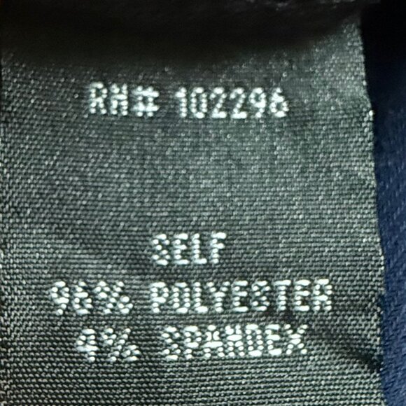 Connected Apparel Navy Blue Gathered Faux Wrap Dress Size 10 - Picture 10 of 11